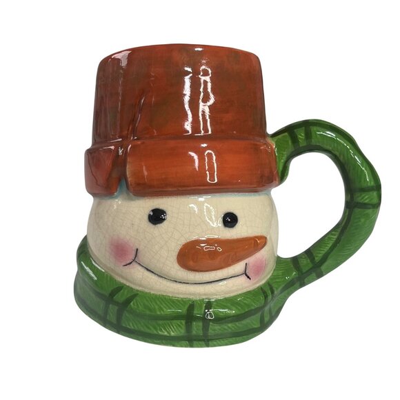Snowman Ceramic Mug Christmas Holiday Decor Festive - Picture 1 of 4